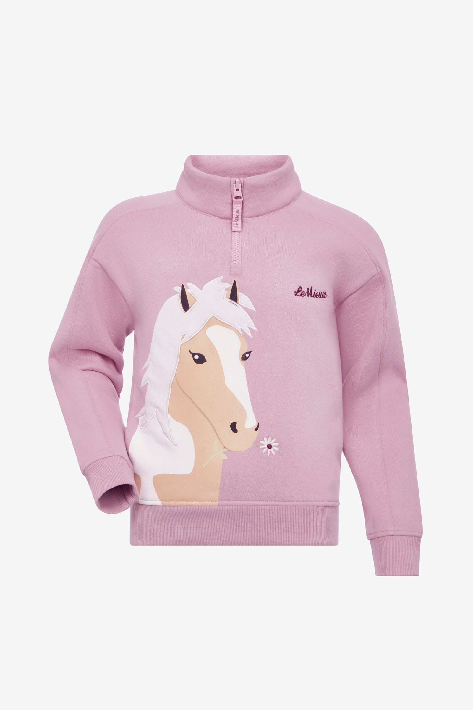 LeMieux Mini Quinn børne kvart lynlås sweatshirt Ridetøj til børn