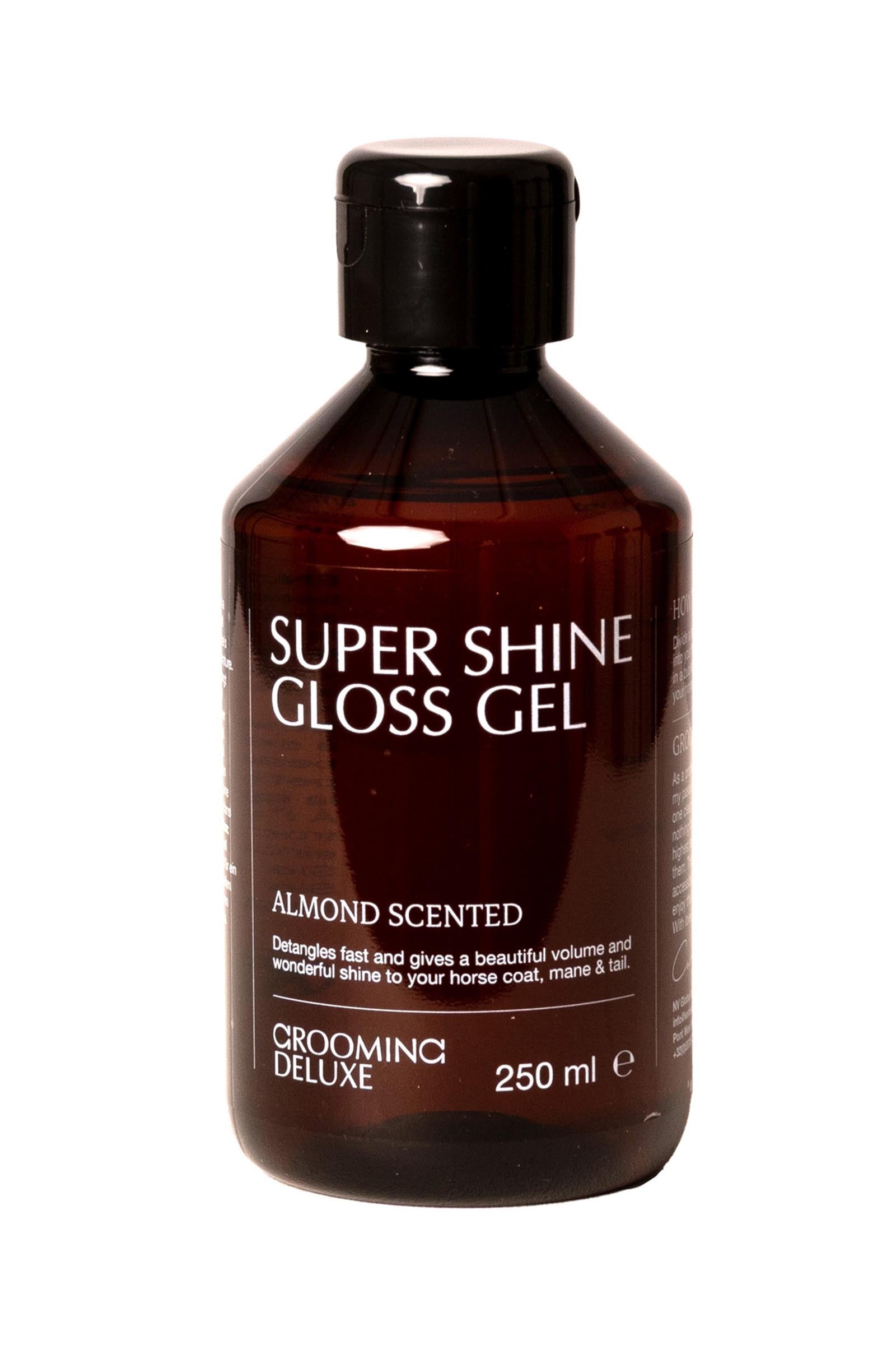 Grooming Deluxe Super Shine Gloss Gel Almond, 250 ml Horse Health Care