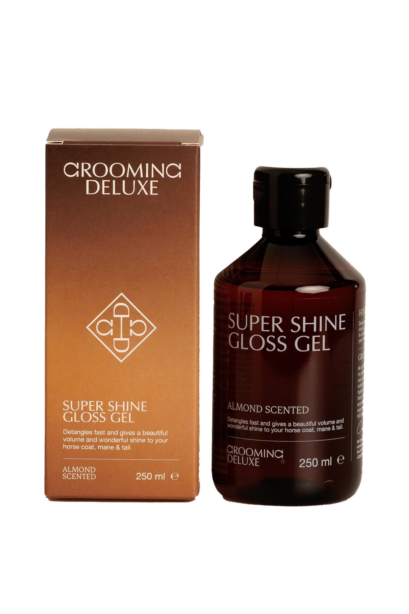 Grooming Deluxe Super Shine Gloss Gel Almond, 250 ml Horse Health Care