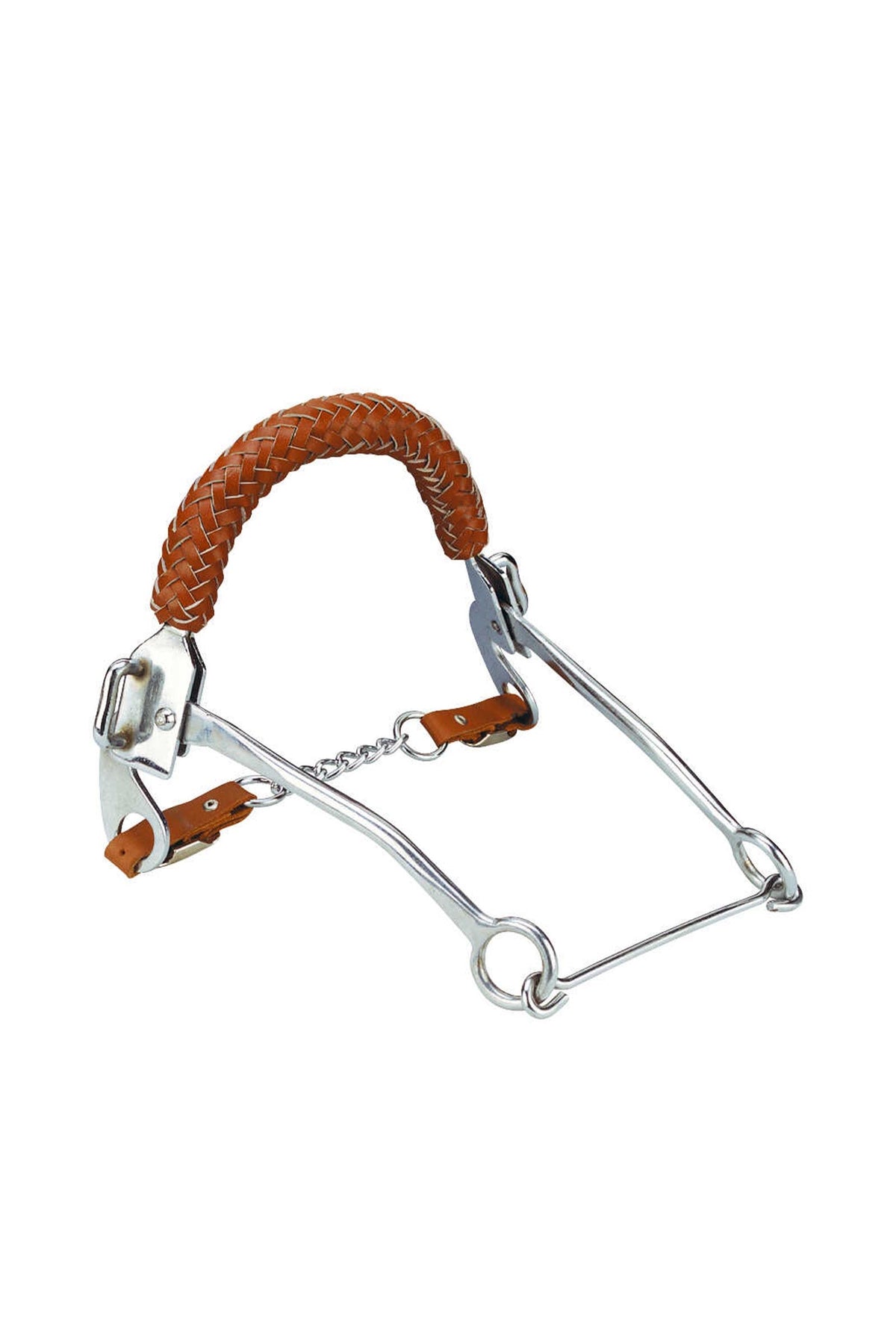 FEELING Hackamore med Flettet læder-næsebånd Bid