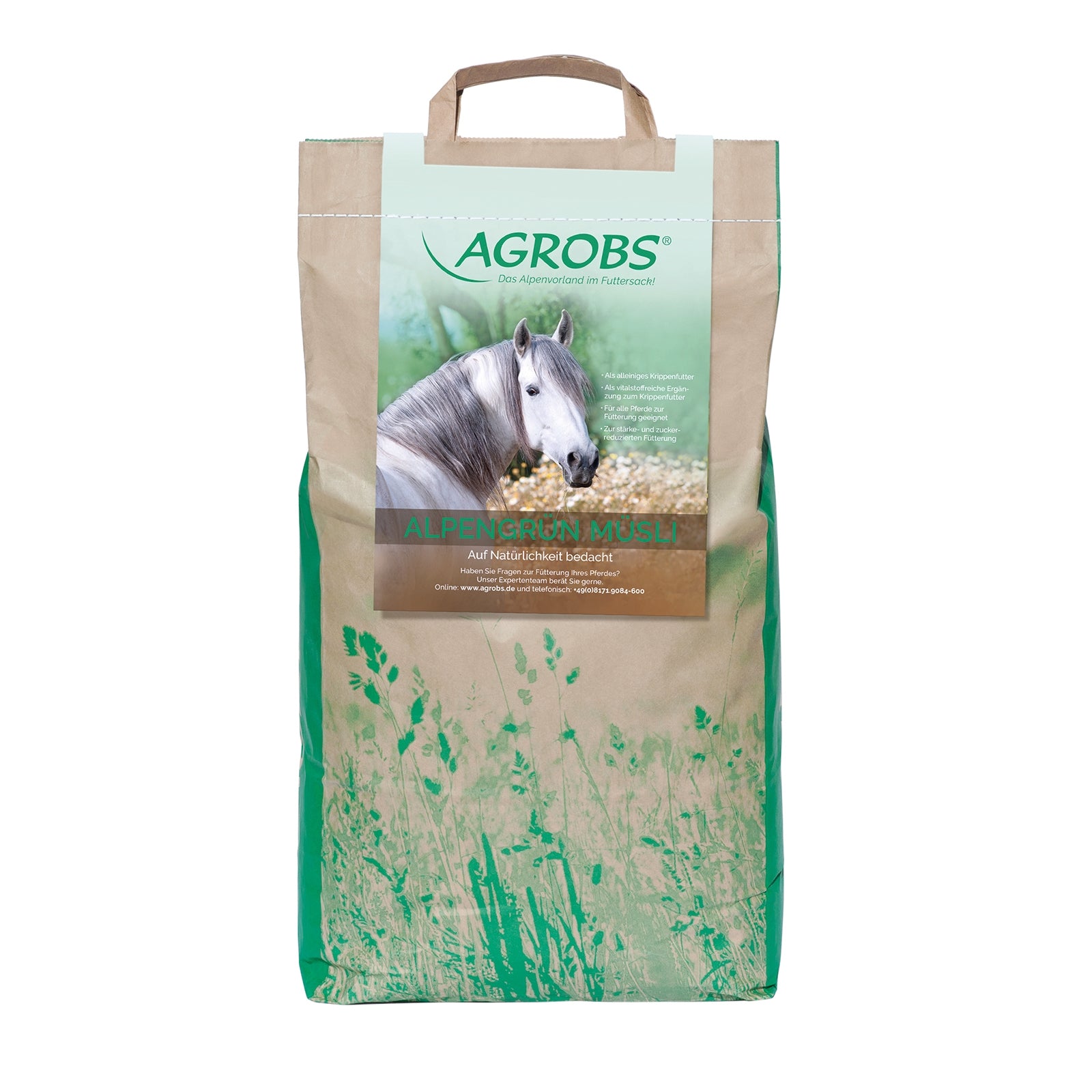 Agrobs Alpengrün Muesli Refill Bag 4 kg Horse Feed & Nutrition
