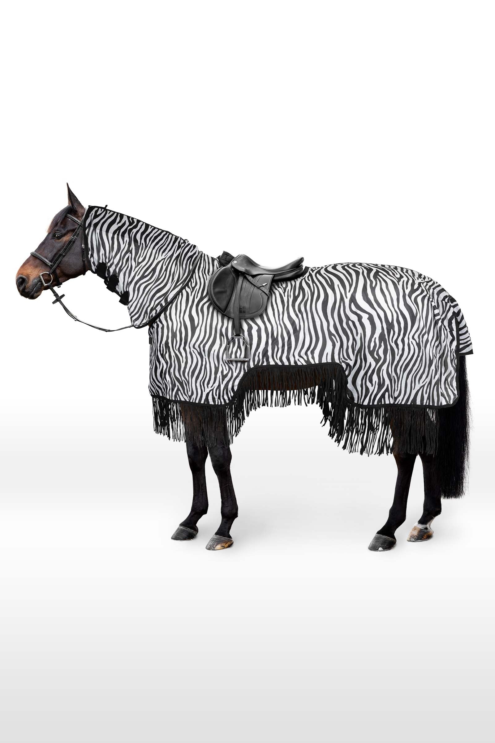 Horze Defender ridedækken med frynser Hestedækken