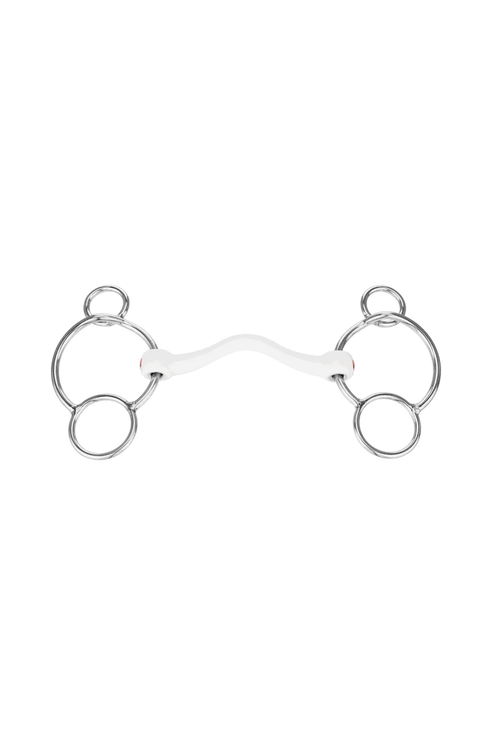 Sprenger Nathe CM 3-ringsbid, blød stang med port, 15 mm, termoplast Bid