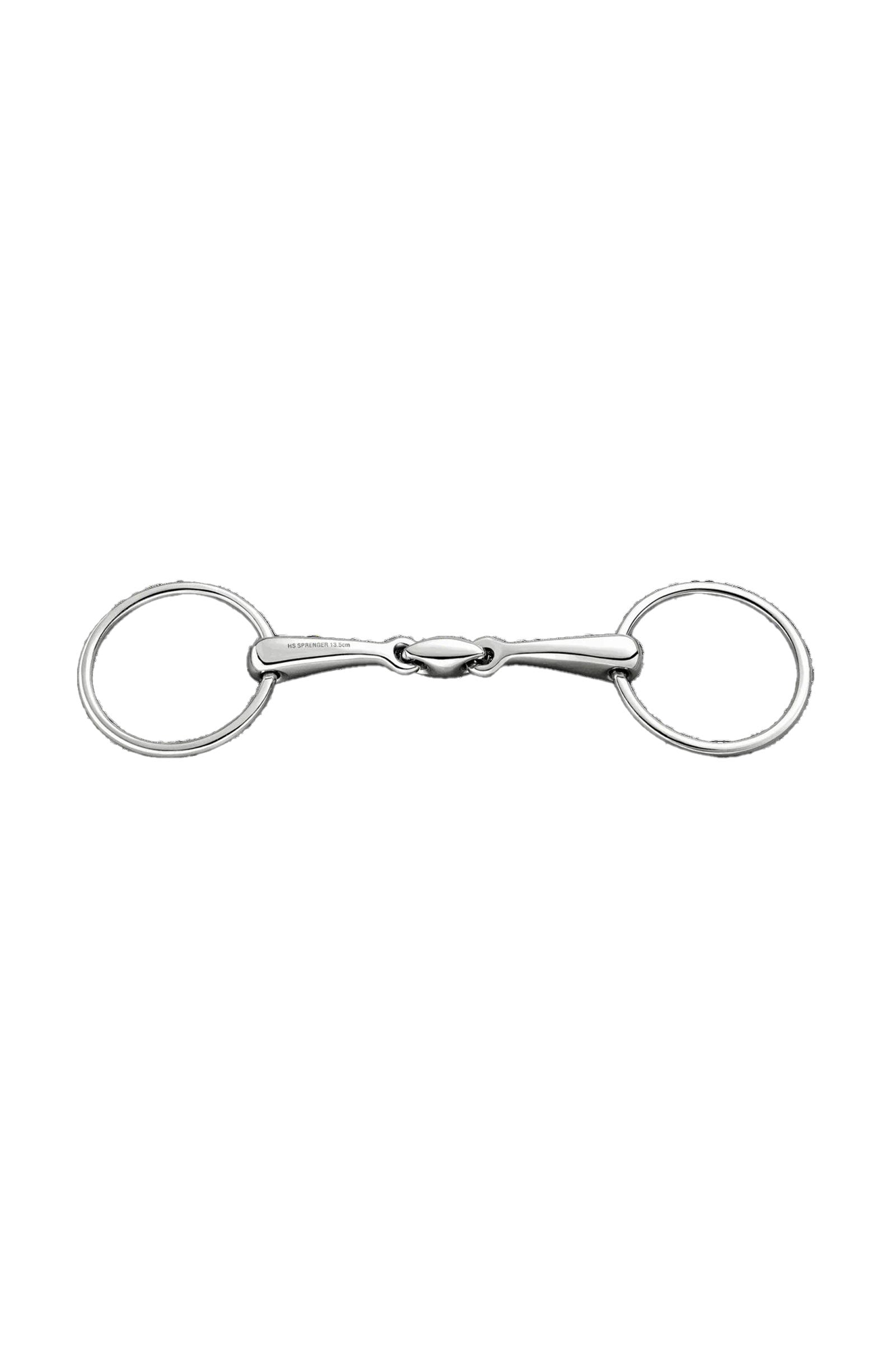 Sprenger trensebid, dobbelt brudt, 18 mm, rustfrit stål Bid