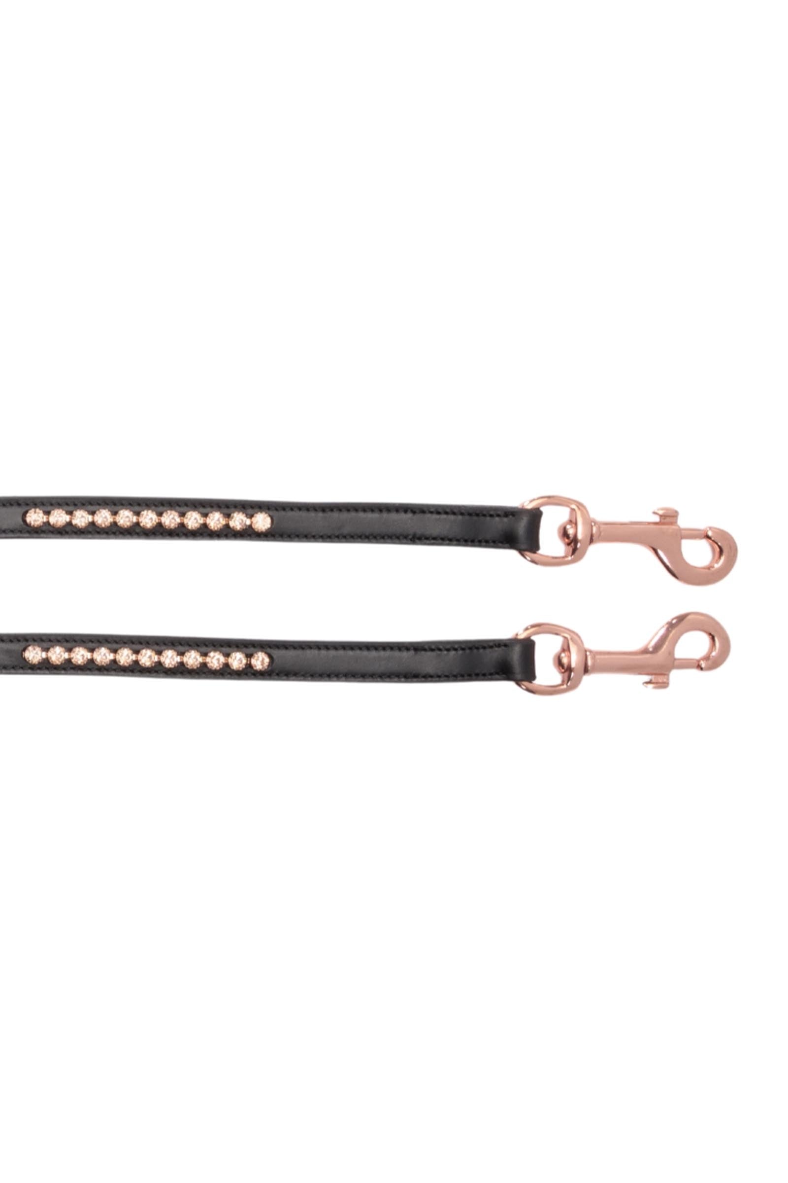 Kavalkade Rubberised Reins Icelandic With Carabiner and 5 Stops, 16 mm Bridles & Reins