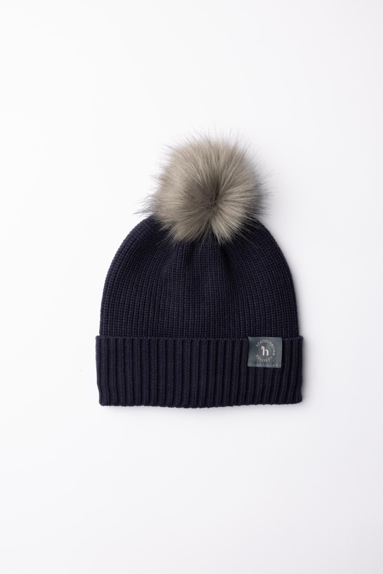 Horze Noa Børns strikket hat med aftagelig pompon Accessories