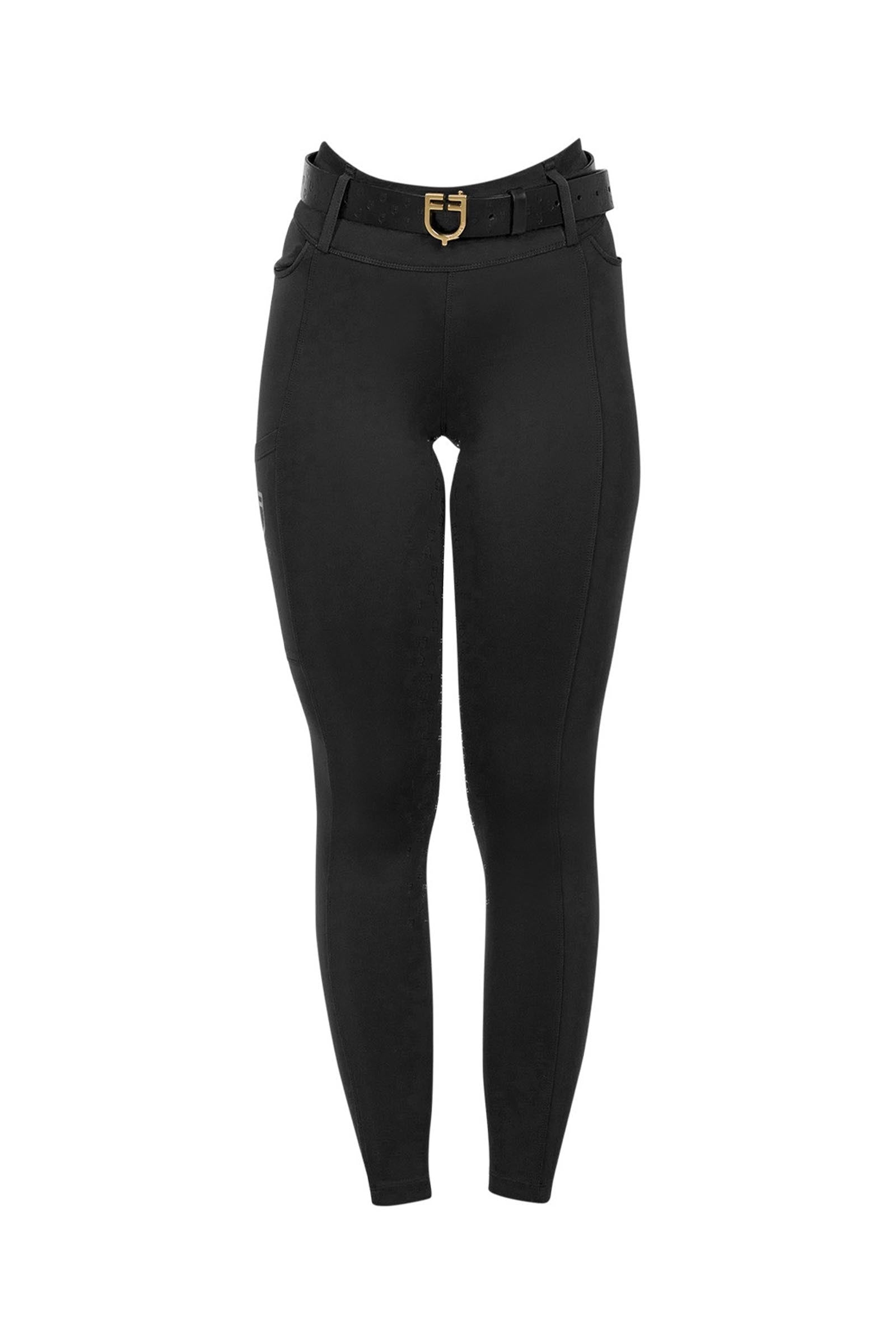 Equestro Women's High-waisted Leggings Full Grip With Belt Loops Womens Breeches