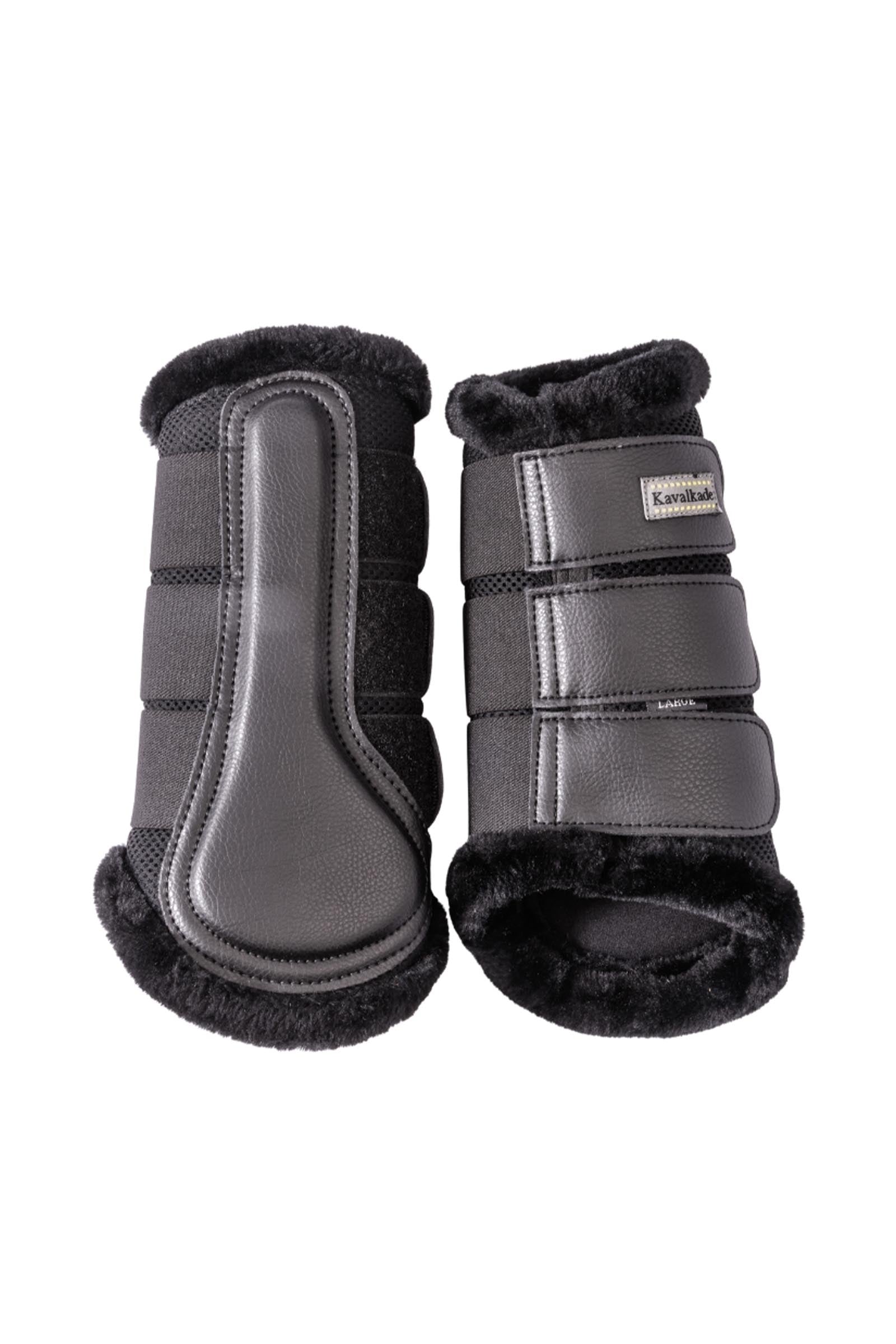 Kavalkade Anatomic Mesh gamacher med kunstpels Leg Protection & Hoof Protection for Horses