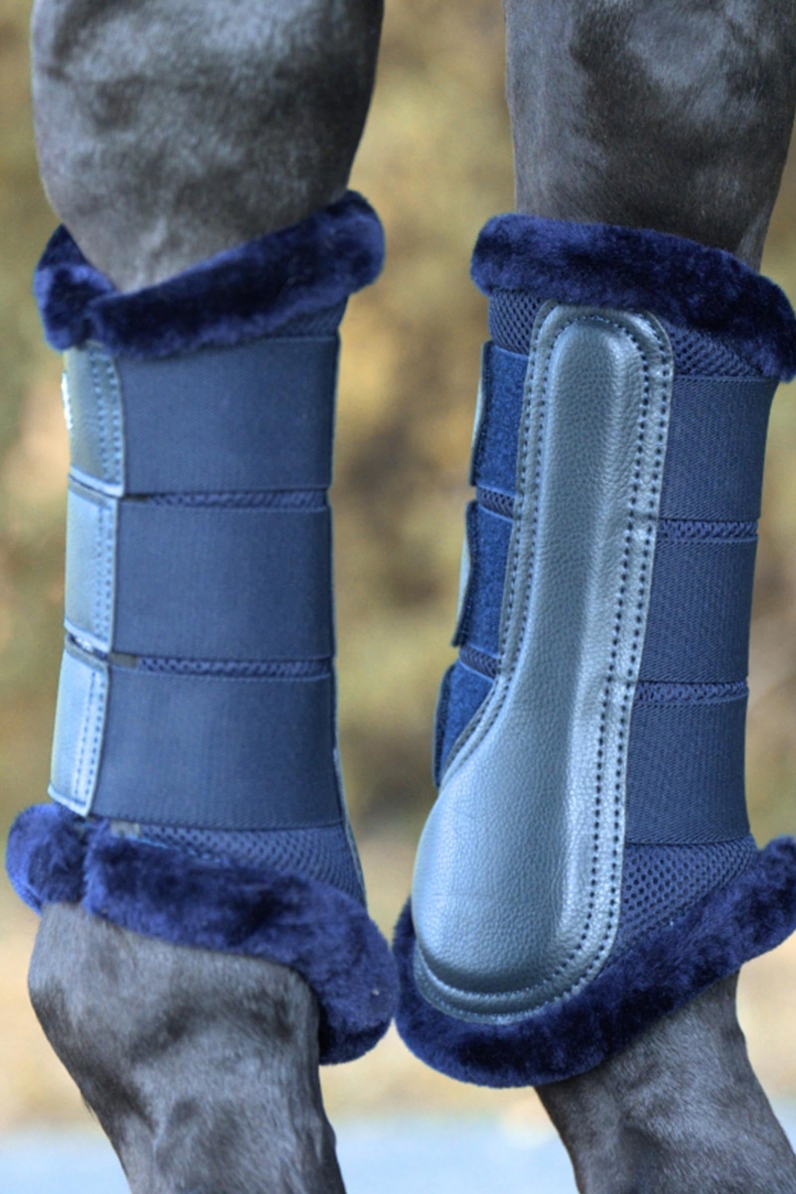 Kavalkade Anatomic Mesh Tendon Boots With Faux Fur Leg & Hoof Protection