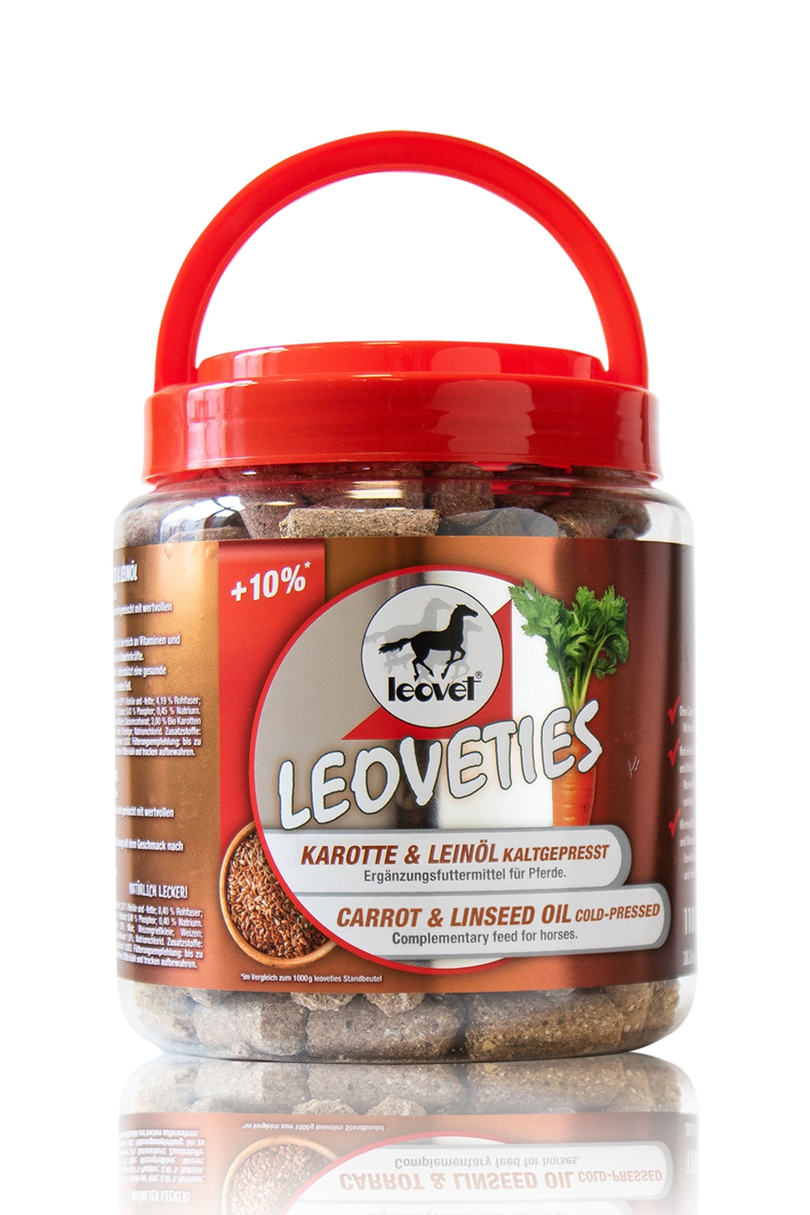 Leovet Leoveties gulerod & hørfrø kaldpresset, 1,1 kg Horse Feed & Nutrition