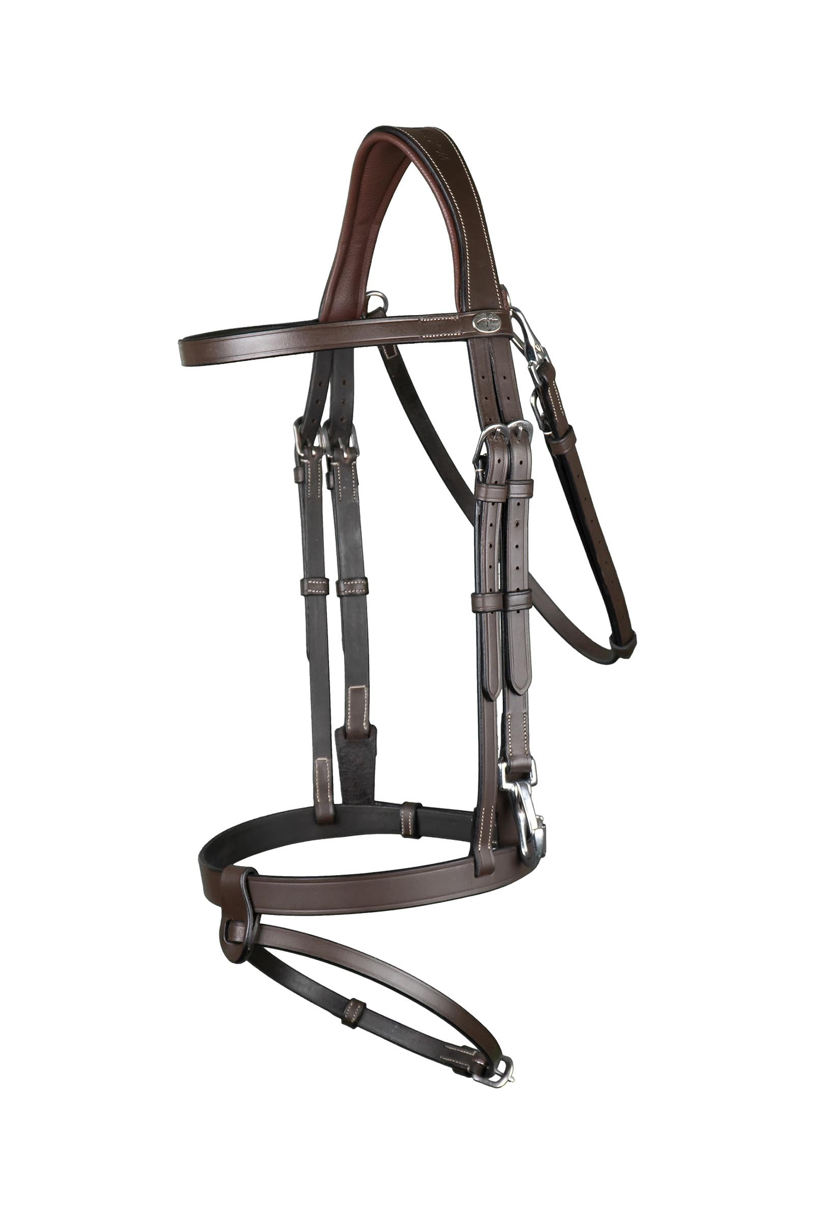 Dy'on Working Flat Leather Bridle With Snap Hooks Bridles & Reins