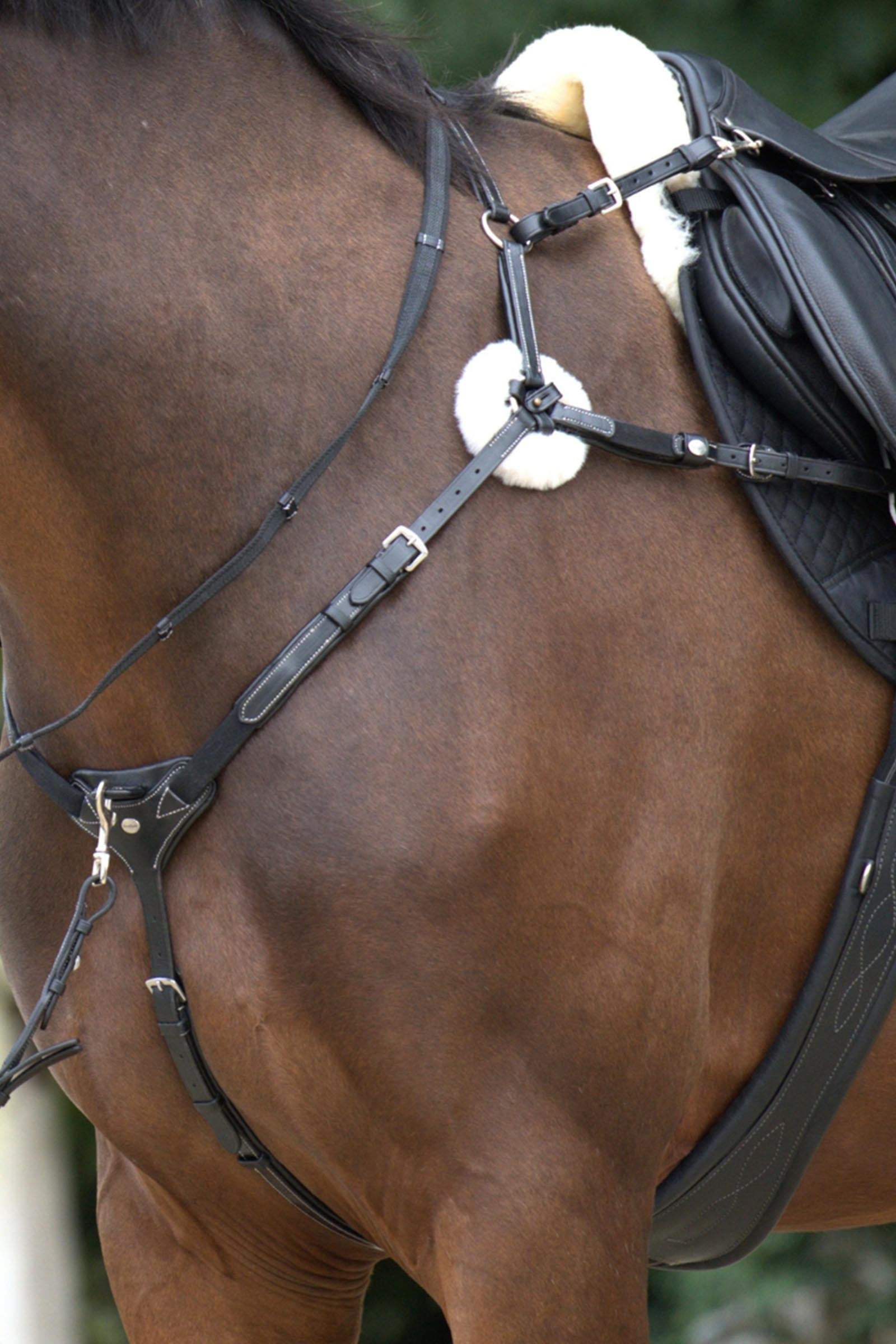 Kavalkade Bianca 5-Pt. Breastplate With Elastic Bridles & Reins