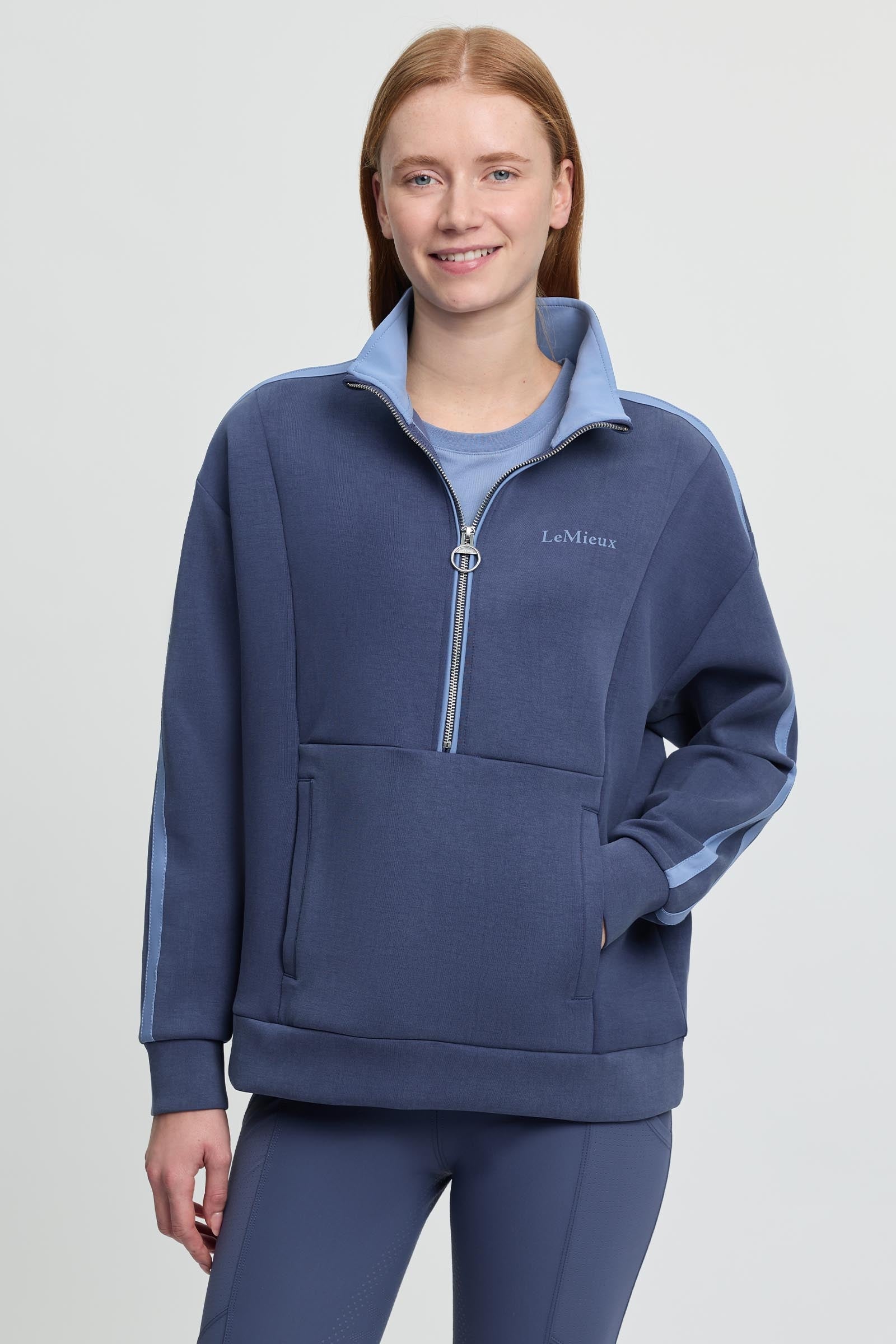 LeMieux Connie dame sweatshirt med halv lynlås Ridetøj til dame
