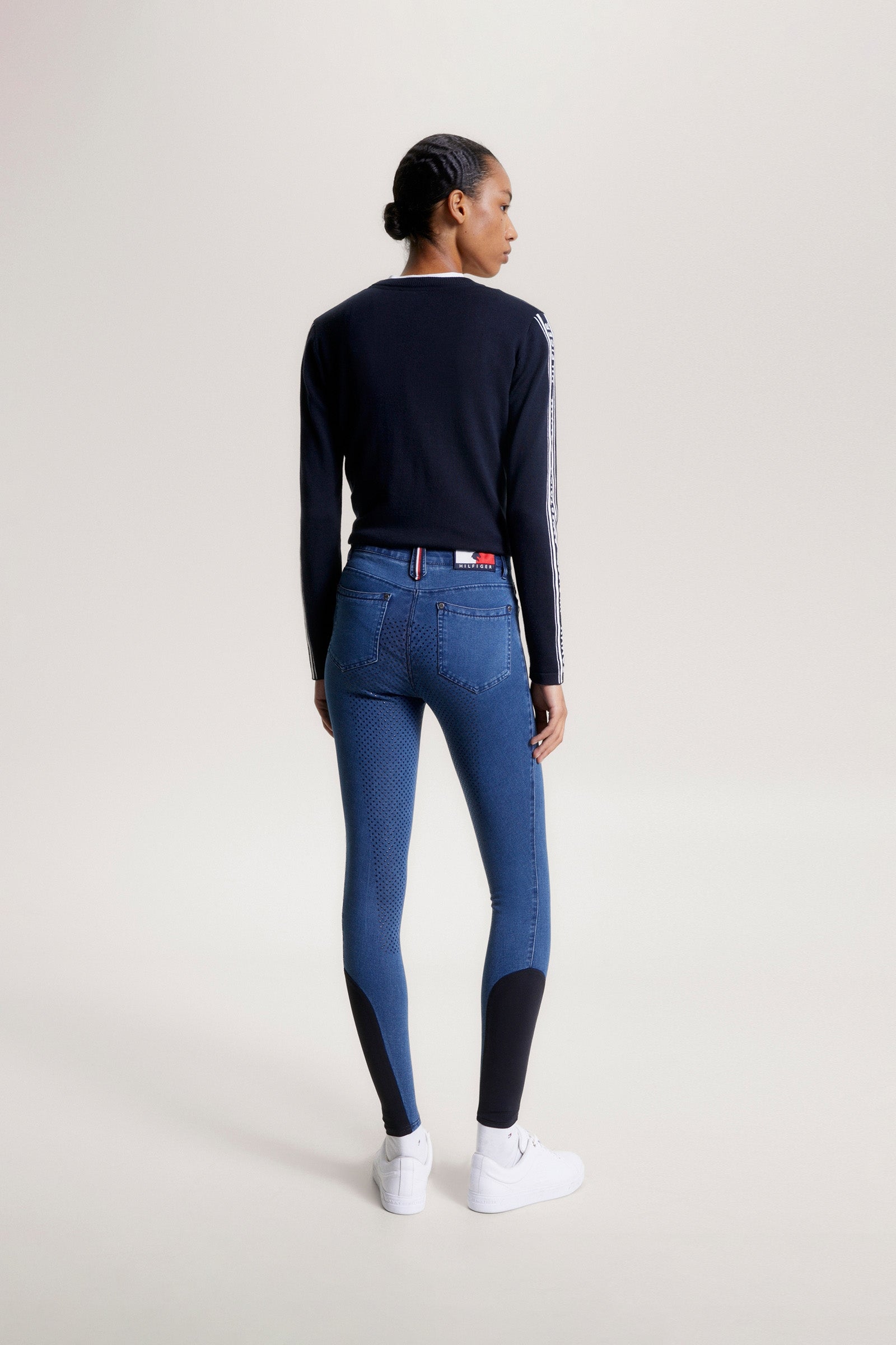 Tommy Hilfiger Equestrian Queens Denim Full Grip Ridebukser Womens Breeches