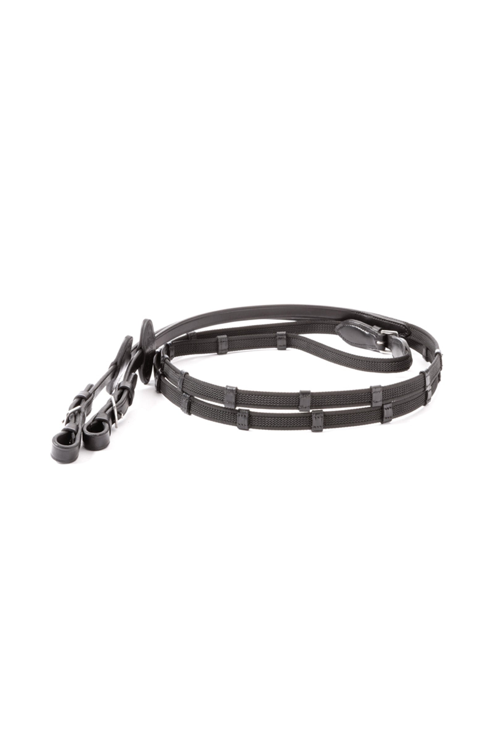 Kavalkade Double Ridge Rubberised Reins With 10 Stops, 16 mm Trenser & tøjler