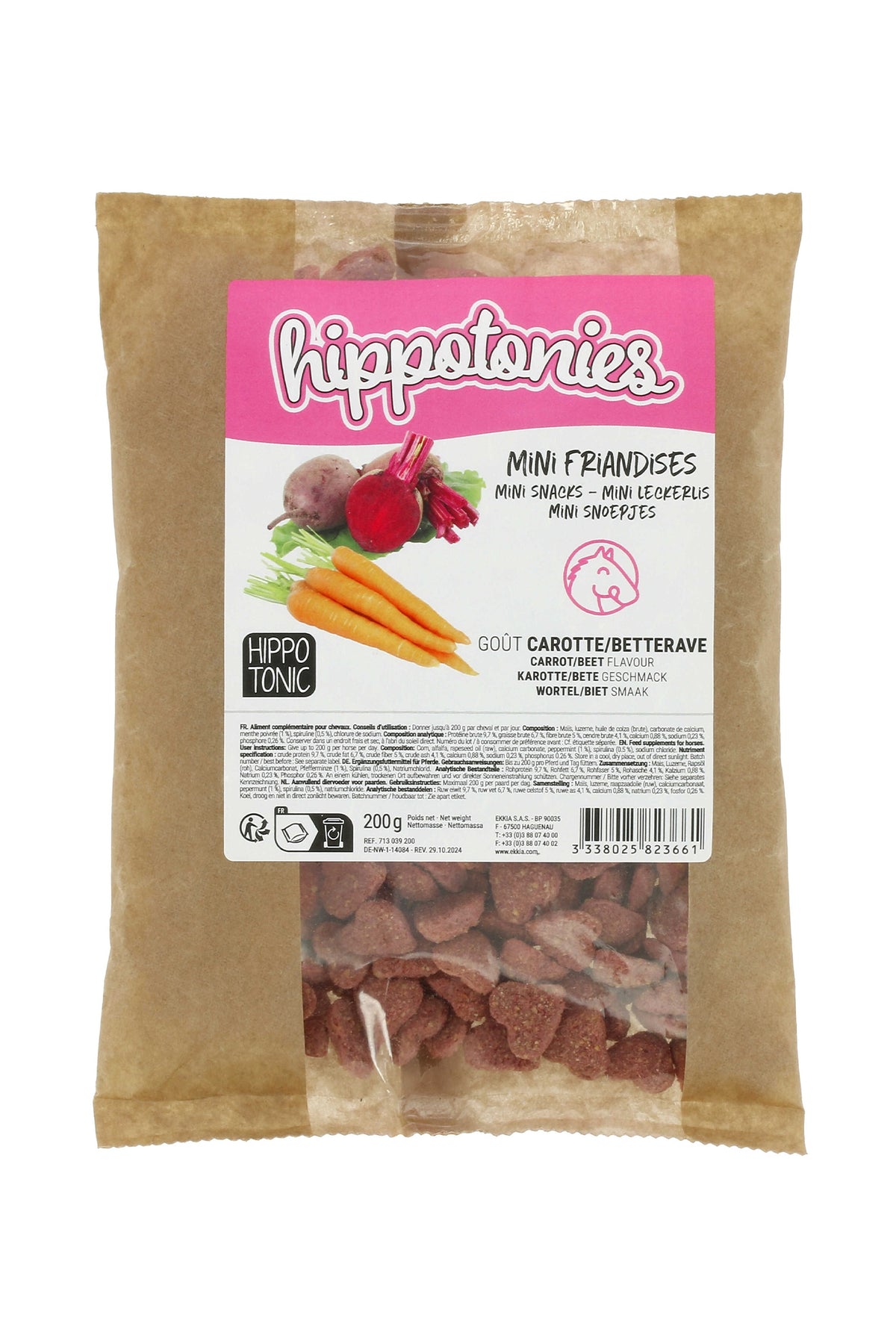 HIPPOTONIC Mini Friandies gulerod/roe, 200 g Horse Feed & Nutrition