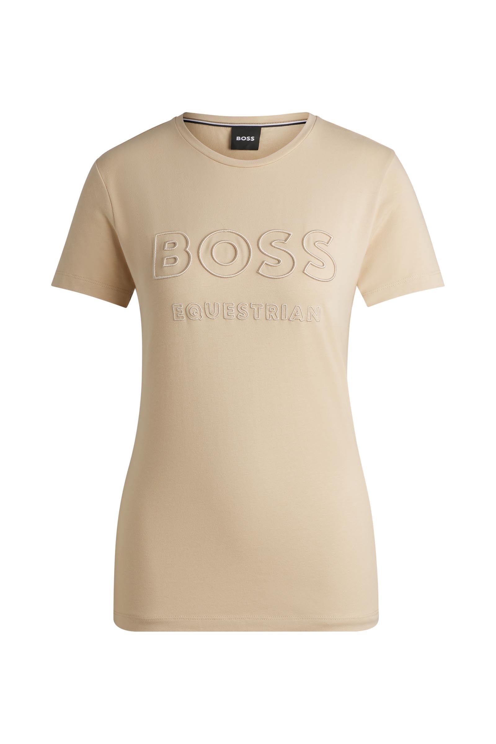 BOSS Equestrian Boss Maya dames T-shirt med broderi Ridetøj til dame
